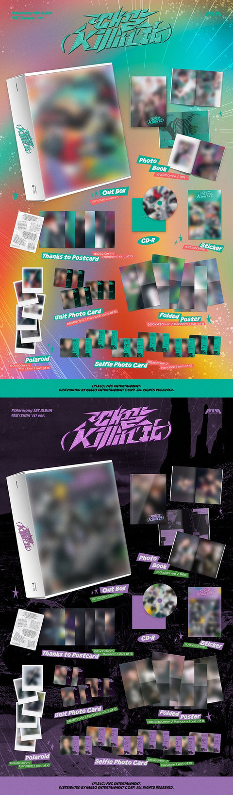 [2/18 1:1 VIDEO CALL EVENT BY APPLEMUSIC] P1Harmony - 1ST ALBUM: KILLIN' IT (RANDOM) + PHOTOCARD