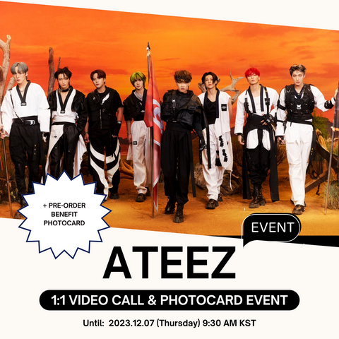 [1:1 VIDEO CALL EVENT BY KNPOPS] ATEEZ THE WORLD EP.FIN : WILL ALBUM PRE-ORDER + RANDOM POB PHOTOCARD