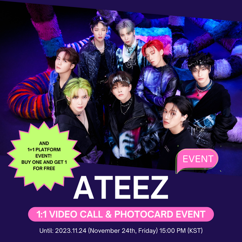 [1:1 VIDEO CALL EVENT BY MINIRECORD] ATEEZ [THE WORLD EP.FIN : WILL] PLATFORM VER. PRE-ORDER + RANDOM POB PHOTOCARD