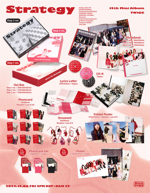 [12/16 1:1 VIDEO CALL EVENT BY MUSICKOREA] TWICE - 14th Mini Album STRATEGY (ALBUM ver.) (PRE-ORDER)