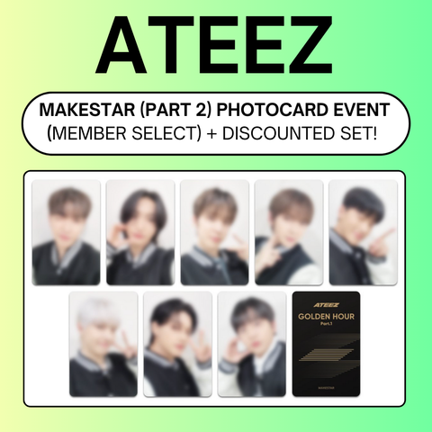 [6/13 MAKESTAR PHOTOCARD EVENT PART 2] ATEEZ - [GOLDEN HOUR : Part.1] (PRE-ORDER)