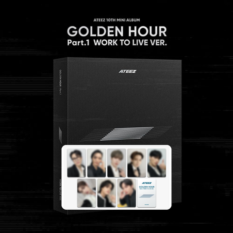 [10/12 MAKESTAR PHOTOCARD EVENT PART 2] ATEEZ - [GOLDEN HOUR Part.1 'WORK TO LIVE VER.'] (PRE-ORDER)