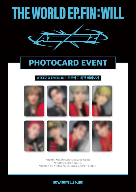 [PHOTOCARD EVENT - EVERLINE] ATEEZ - THE WORLD EP.FIN : WILL