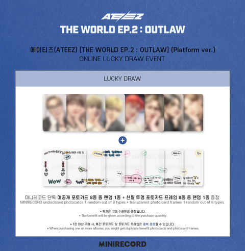 [Lucky Draw] ATEEZ THE WORLD EP.2: OUTLAW (Platform ver.)