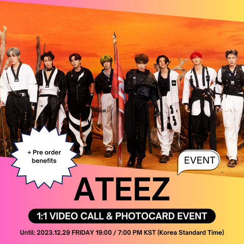 [1:1 VIDEO CALL EVENT BY MOKKETSHOP] ATEEZ [THE WORLD EP.FIN : WILL] ALBUM PRE-ORDER RANDOM POB PHOTOCARD