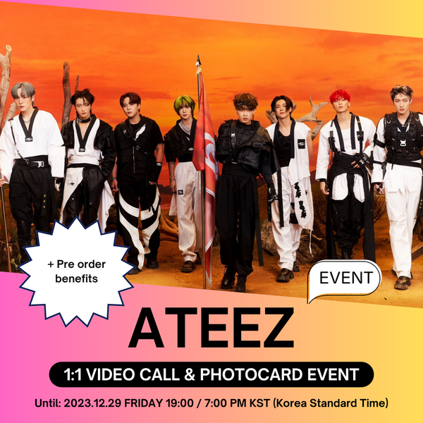 [1:1 VIDEO CALL EVENT BY MOKKETSHOP] ATEEZ [THE WORLD EP.FIN : WILL] ALBUM  PRE-ORDER RANDOM POB PHOTOCARD