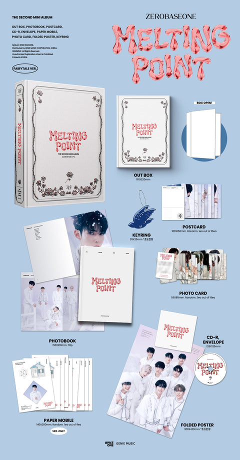 [1/27 1:1 VIDEO CALL EVENT BY MUSICKOREA] ZEROBASEONE THE 2D MINI ALBUM 'MELTING POINT' ALBUM PRE-ORDER + RANDOM POB PHOTOCARD