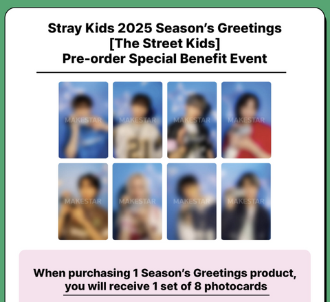 [12/15 STRAY KIDS - 2025 Season’s Greetings [The Street Kids] + PHOTOCARD SET (PRE-ORDER)