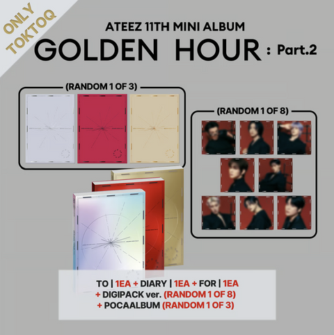 [TOKTOQ PHOTOCARD EVENT] ATEEZ - [GOLDEN HOUR : Part.2] TOKTOQ SET VER. (PRE-ORDER)