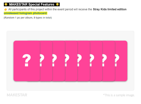 [MAKESTAR] STRAY KIDS[樂-STAR] PRE-ORDER ALBUM + PHOTOCARD EVENT