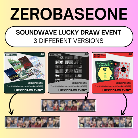 [9/25 SOUNDWAVE LUCKY DRAW EVENT] ZEROBASEONE The 4th Mini Album [CINEMA PARADISE] (ROMANCE Ver. DIGIPACK ver. ZEROSE ver.) (PRE-ORDER)