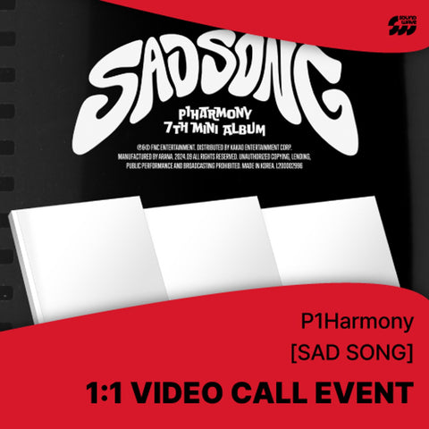 9/20 1:1 VIDEO CALL EVENT BY SOUNDWAVE] P1Harmony - 7th Mini Album [SAD SONG] (ALBUM) (PRE-ORDER)