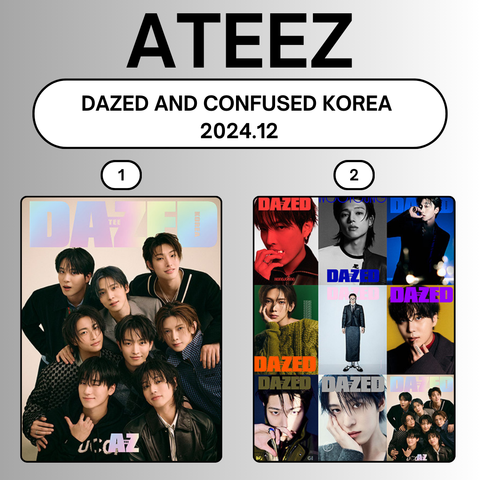 [2024/12 DAZED & CONFUSED KOREA] MAGAZINE 2024.12 (COVER: ATEEZ) (PRE-ORDER)