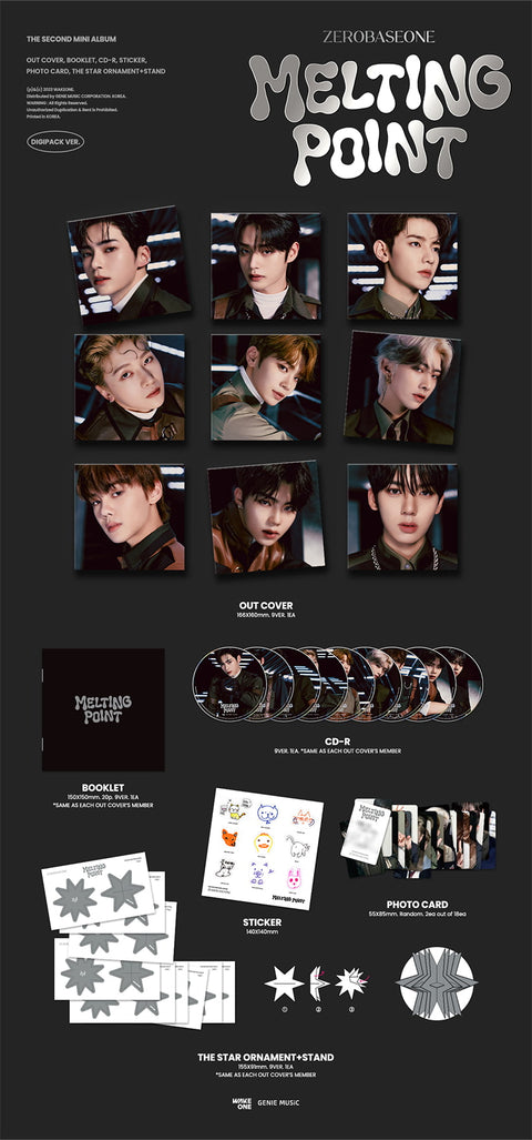 [VIDEO CALL EVENT BY MAKESTAR] ZEROBASEONE - THE SECOND MINI DIGIPACK VER. ALBUM 'MELTING POINT' PRE-ORDER