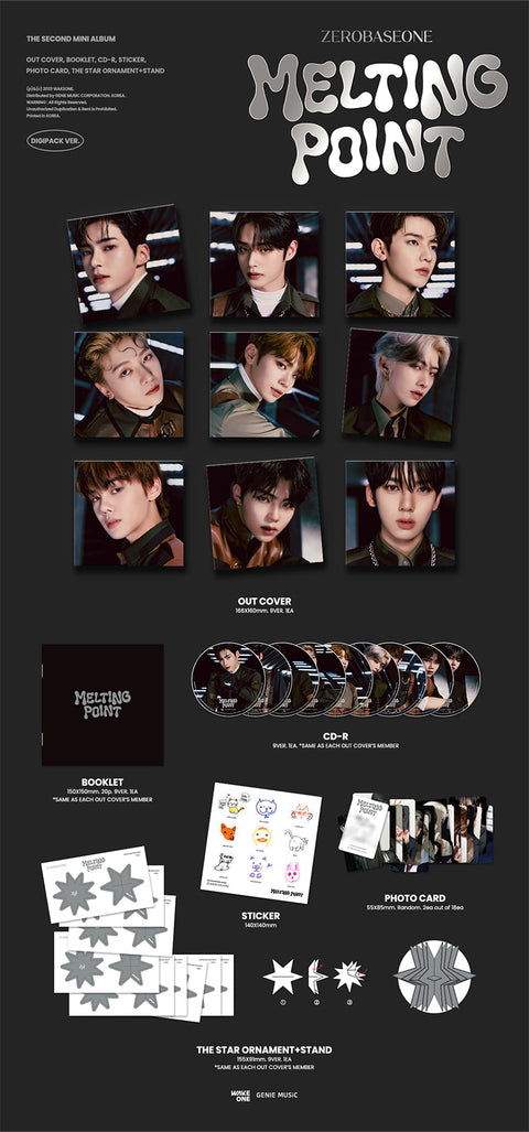 [1:1 VIDEO CALL EVENT BY MAKESTAR] ZEROBASEONE - THE SECOND MINI DIGIPACK VER. ALBUM 'MELTING POINT' PRE-ORDER