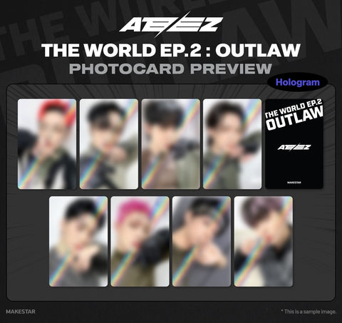 [MAKESTAR 1.0] ATEEZ THE WORLD EP.2 : OUTLAW PRE-ORDER PHOTOCARD EVENT (RANDOM ALBUM VER. + POB)